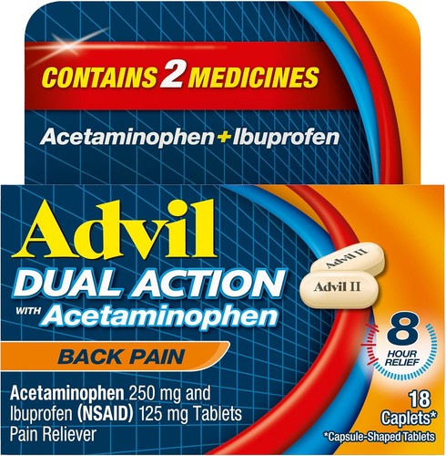 Advil dual action back pain - advil,